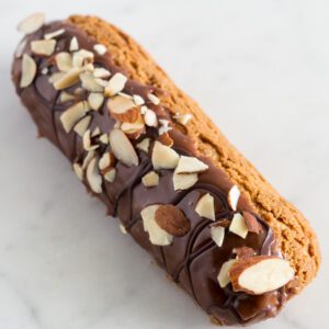Chocolate Caramel Frappuccino Eclair made by The Green Monkey Chocolatier