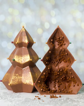 Milk Chocolate Christmas Tree with crunchy caramel bits